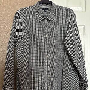 Lands' End 18W No Iron 100% Supima Cotton Long Sleeve Button Down Shirt
